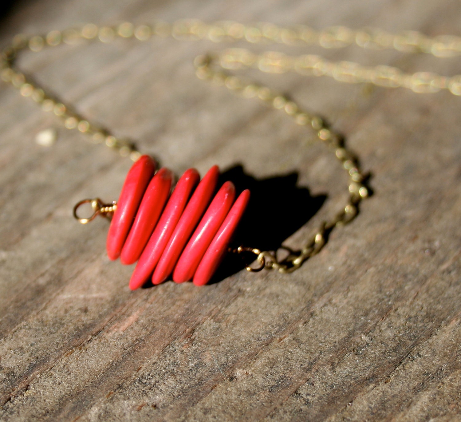 Red Magnesite Row Necklace