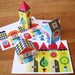 3 little houses, paper craft kit