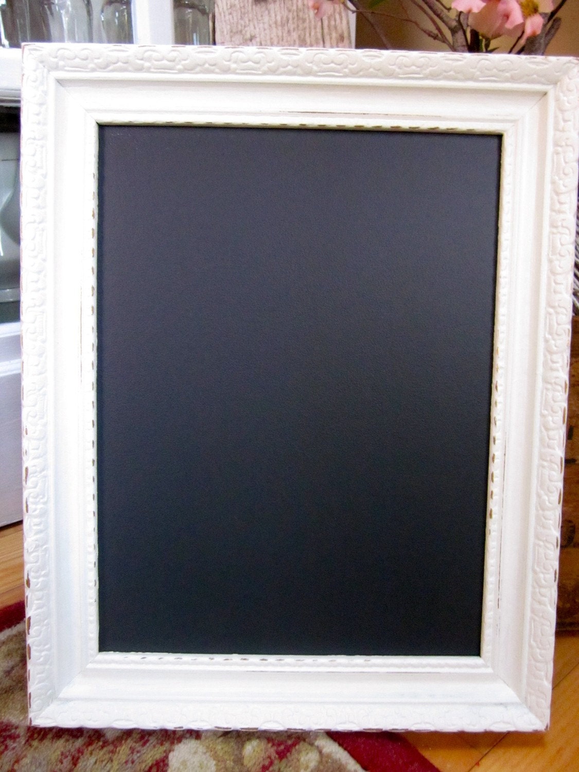 Chalkboard in White Frame by Homeroad on Etsy