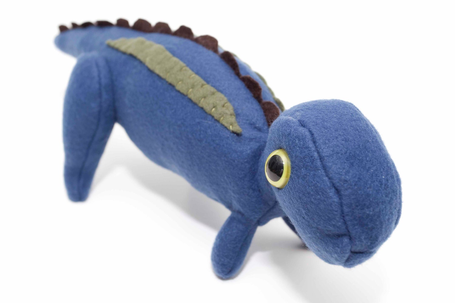Baby Maiasaura Dinosaur Plush in Blue Gray