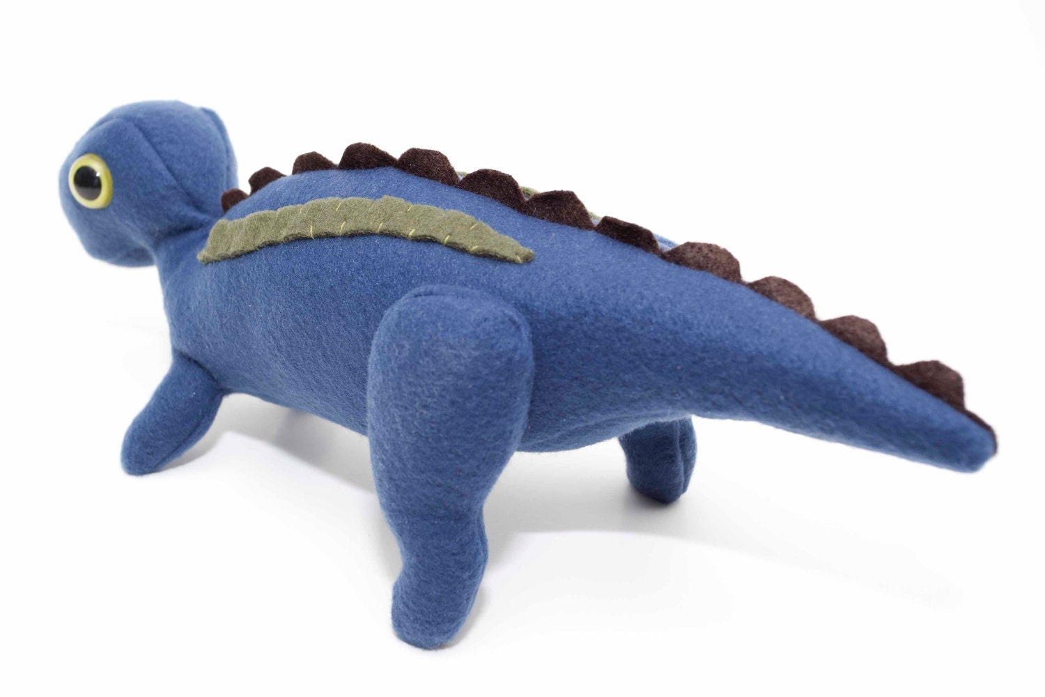 Baby Maiasaura Dinosaur Plush in Blue Gray