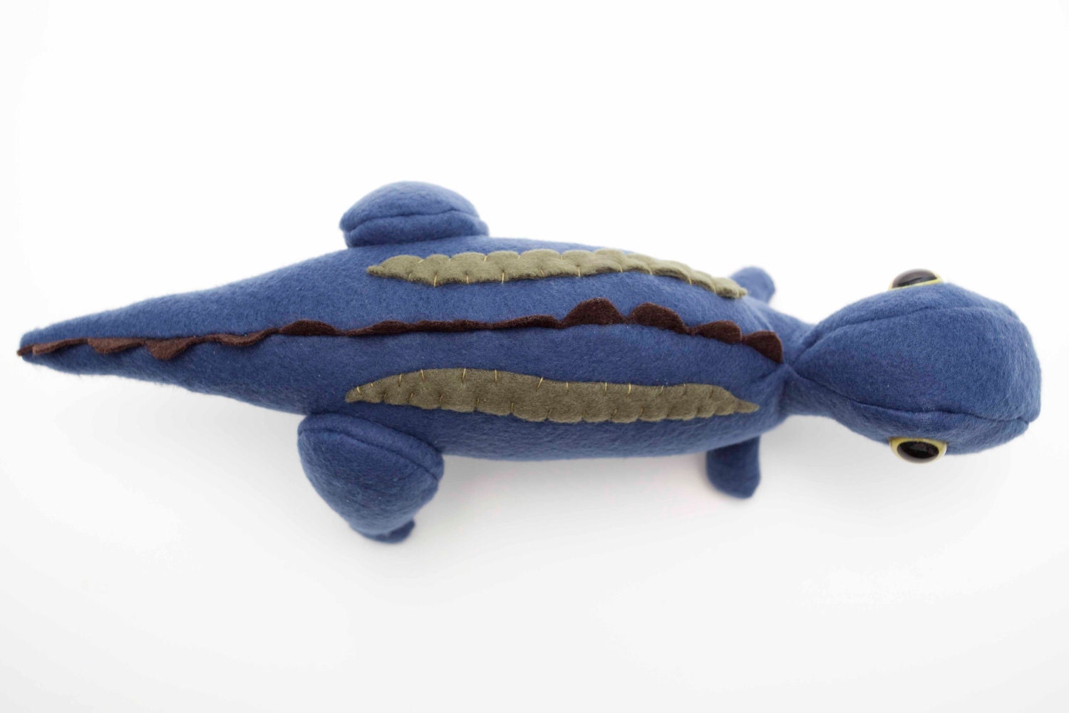 Baby Maiasaura Dinosaur Plush in Blue Gray