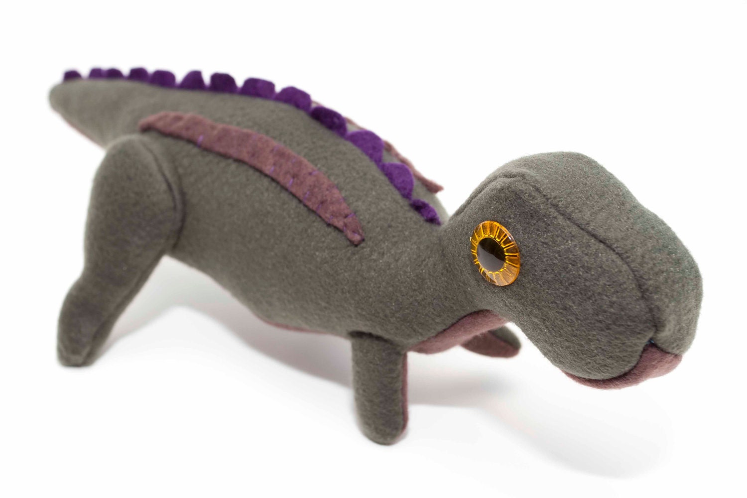 Baby Maiasaura Dinosaur Plush in Dark Green