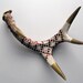 Gold Painted & Ruby Sequined Antler - Small