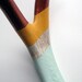 Copper, Yellow & Seafoam Striped Painted Antler - Large