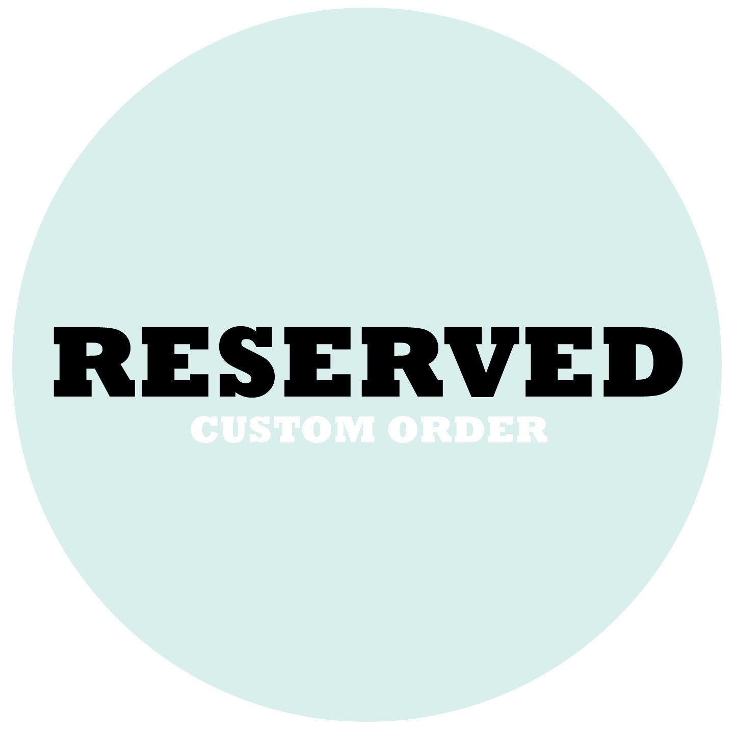 RESERVED - custom order for Carol