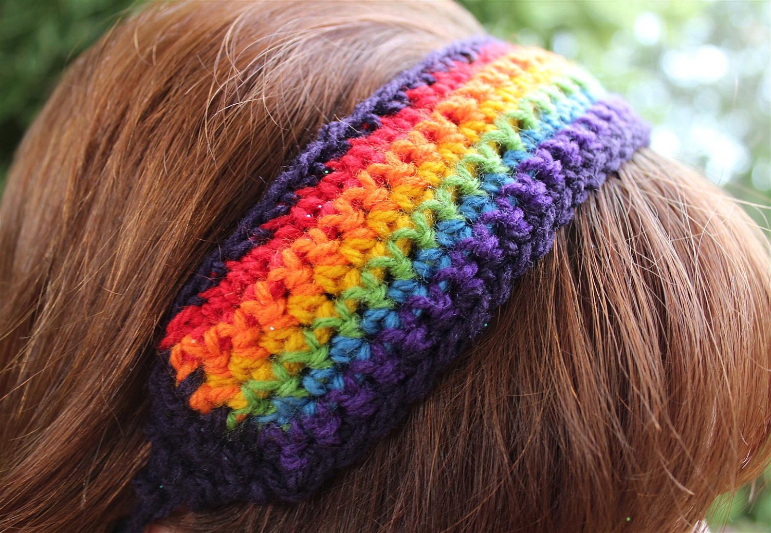 RESERVED for Rachel M - Rainbow Crochet Headband
