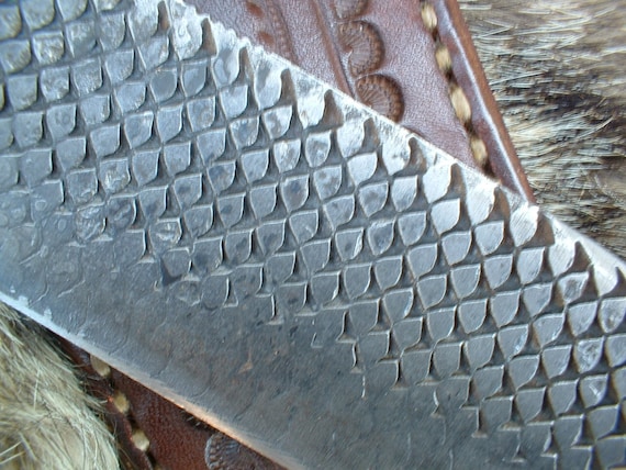 Vintage Bowie Knife Made From Old Rasp Type by MrLegendaryLeather