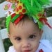 Baby Girl Christmas outfit SET -- Grinch inspired -- bow, leg warmers and onesie -- Over The Top and fabulous
