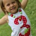Strawberry Shirt and hair bow set -- Strawberry Shortcake -- red and hot pink number with hand cut strawberry