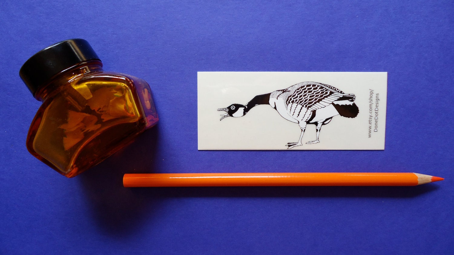 Hissing Canada Goose Vinyl Sticker