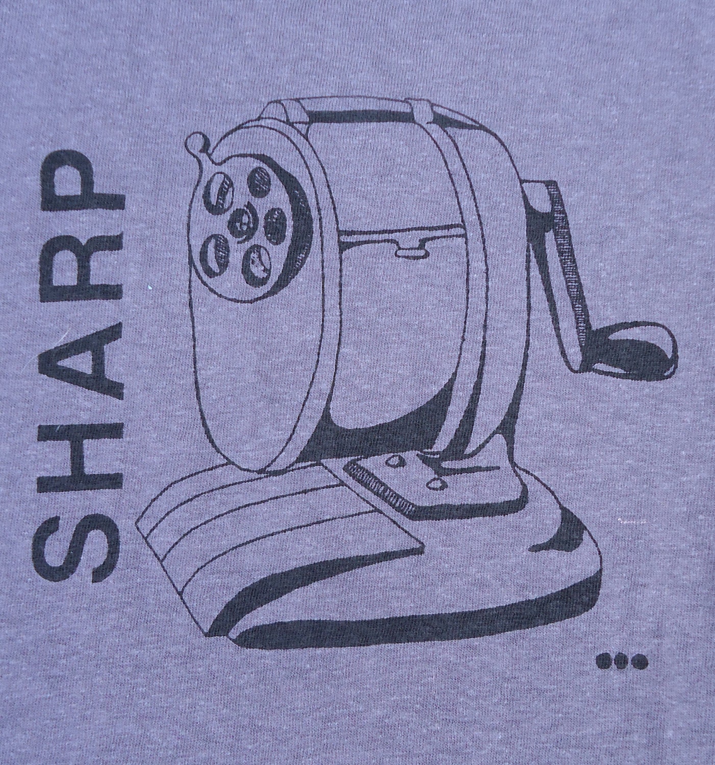 Sharp - Black on Dusty Purple - Organic Cotton & Hemp