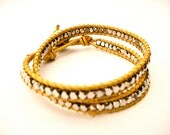 The Ladder Studded Wrap Bracelet in Yellow