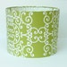 Drum Lampshade - Dwell Studio Soft Scrolls in Green