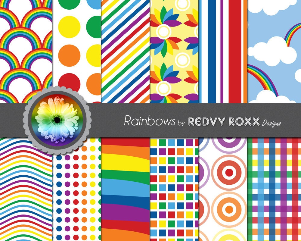 Printable Rainbows Patterns