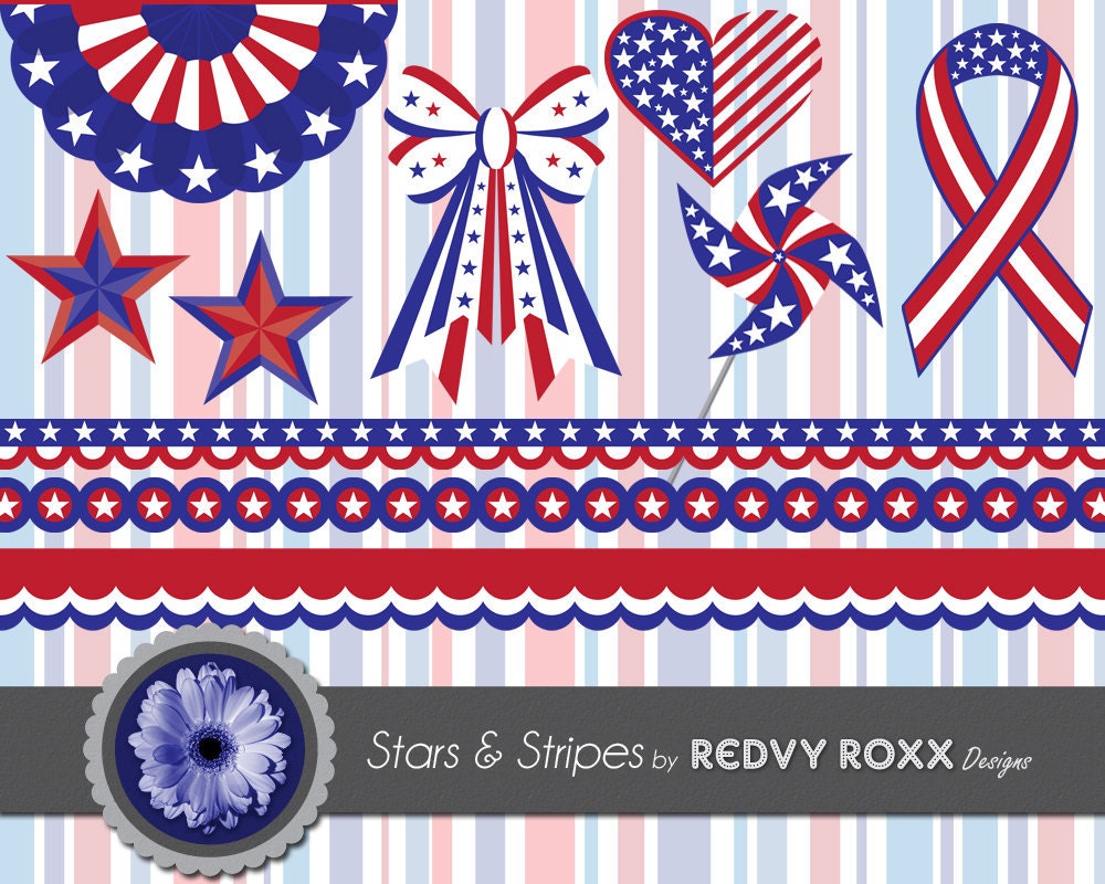Printable Stars & Stripes Clip Art
