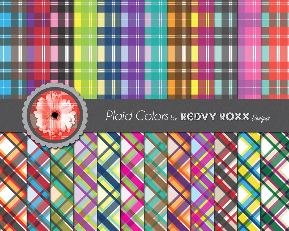 Printable Plaid Colors Patterns
