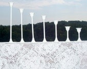 White candlestick grouping weddings  romantic shabby chic  french country cottage chic beachy 20 % DISCOUNTED