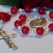 St. Valentine Rosary with Valentines Day Prayer Card