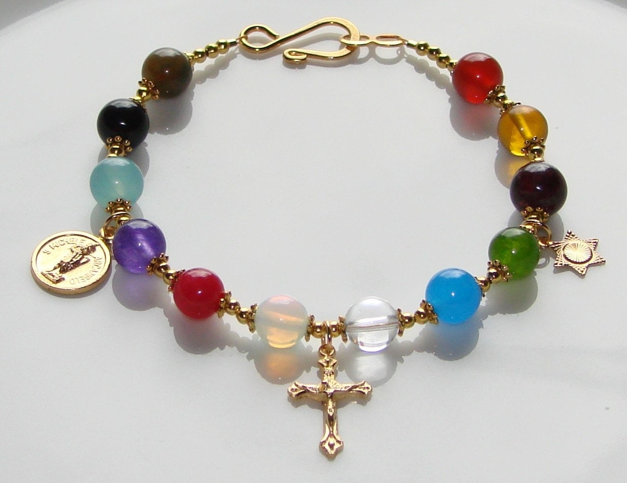 Hebrew 12 Tribes of Israel BRACELET by HeavenlyHandsMade on Etsy