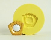 Baseball Glove with Ball BG187 - Flexible Silicone Mold - Crafts, Jewelry, Resin, PMC, Soap, Food, Scrapbooking, Polymer Clay, Push Mold