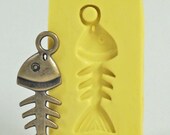Fishbone A171 - Flexible Silicone Mold - Crafts, Jewelry, Resin, PMC, Soap, Food, Scrapbooking, Polymer Clay, Push Mold