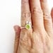 Green Bunny Peridot Sterling Silver Ring