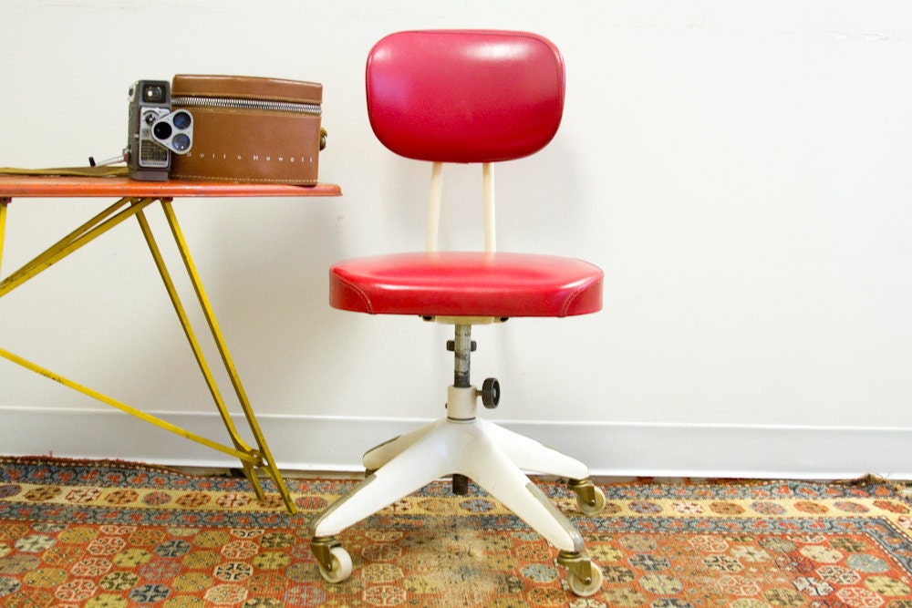 Okamura Retro Industrial Swivel Desk Chair