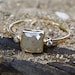 Diamond Ring- Rose Cut Diamond Slice in 14K Gold- Engagement Ring