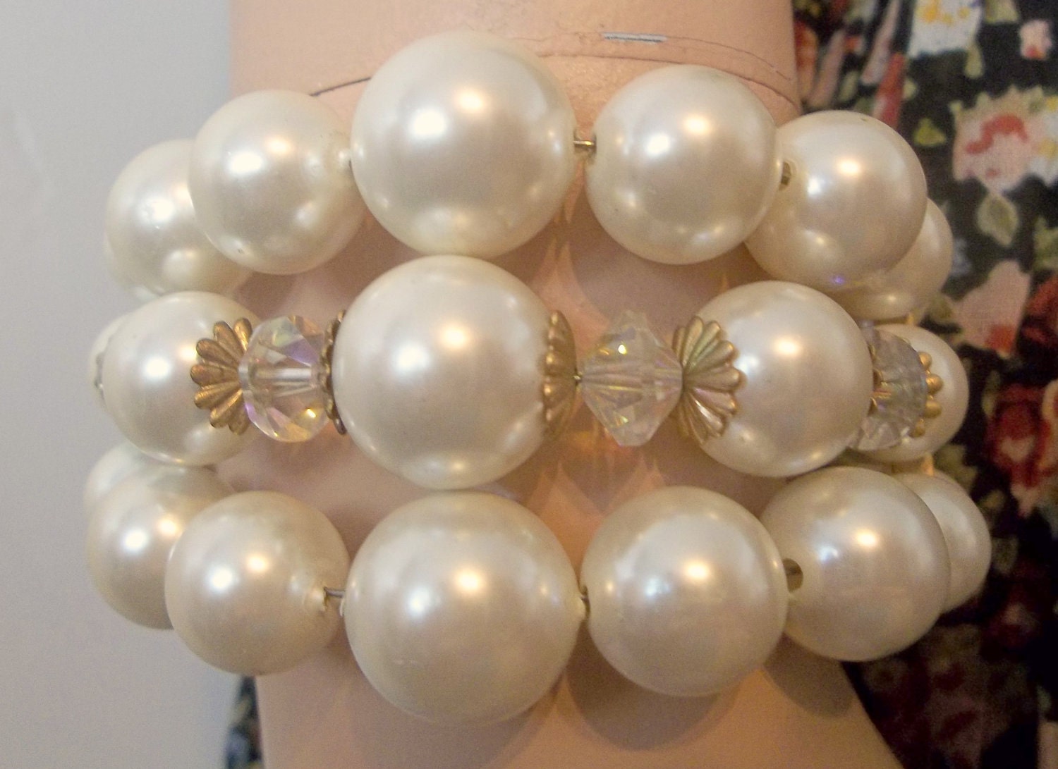 Vintage Pearl Wrap Bracelet