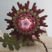 Vintage Brass and Enameled Wired Flower
