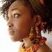 Orange Kente Print Neck Plate