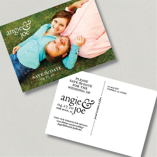 DIY Design - Printable Wedding Save the Date Postcards
