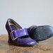 RESERVED .. Vintage 1960s Grape Purple Mary Jane Shoes .. Size 5.5