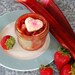 Strawberry Rhubarb Pie in a Jar, Perfect for Showers, Weddings and Birthdays