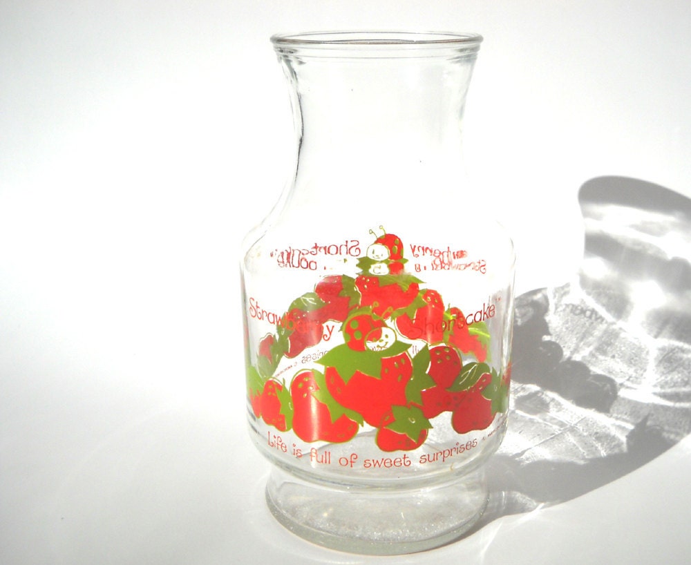 Vintage Strawberry Shortcake Pitcher Carafe or Vase