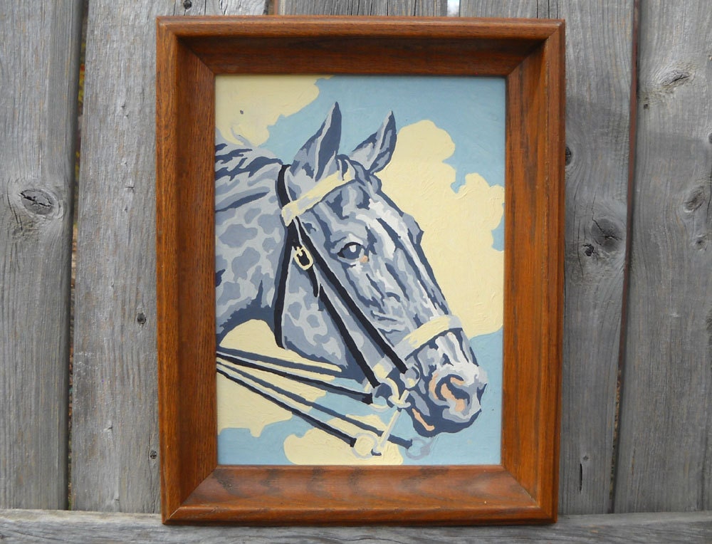 Horse Paint by Number 1950s: Gray Ghost