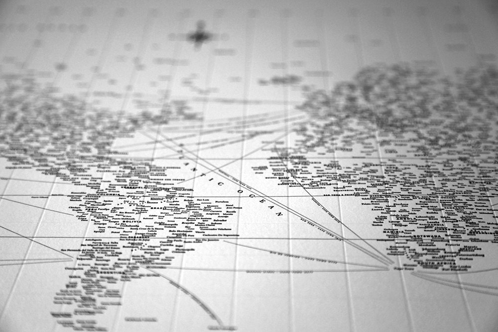Typographic World Map