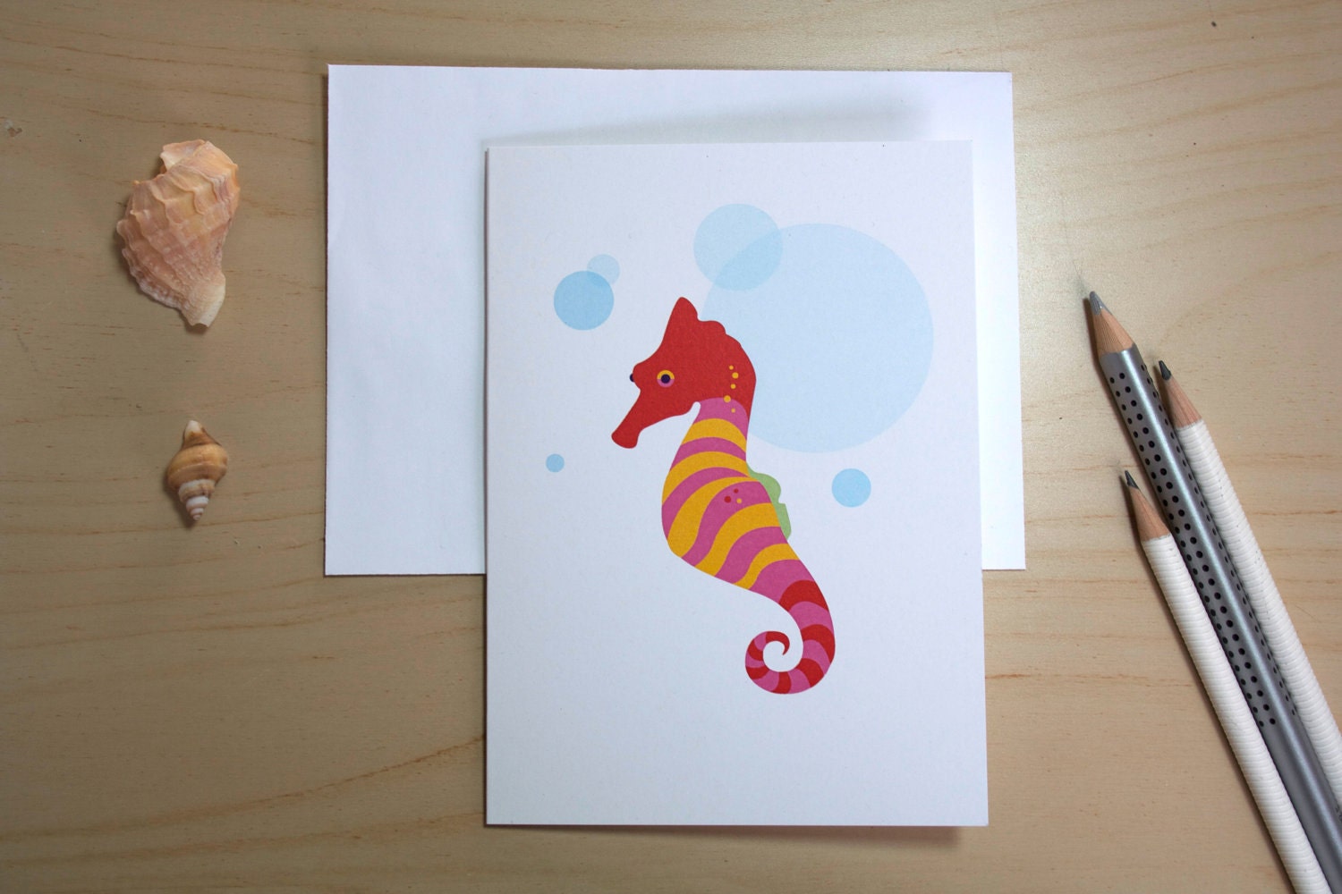 Sea Horse notecard (blank)