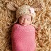 Little Lamb Hat Baby Photohraphy Prop Sizes Preemie, Newborn, 0-3 months, 3-6 months