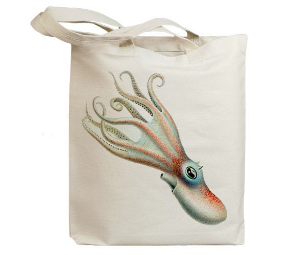 Retro Octopus V Eco Friendly Canvas Tote Bag (id6415)