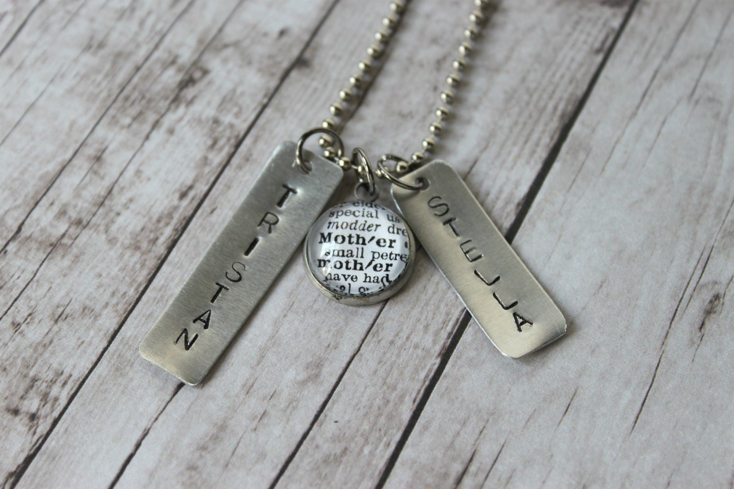 metal stamped necklace