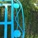 SALE, AQUA vintage wrought iron chair