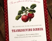 Printable Thanksgiving Vintage Apple Invitation, bridal shower, thanksgiving, fall event, harvest Il_170x135