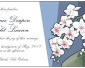 Wedding Invitation - Japanesque serie - Orchids - printable PDF