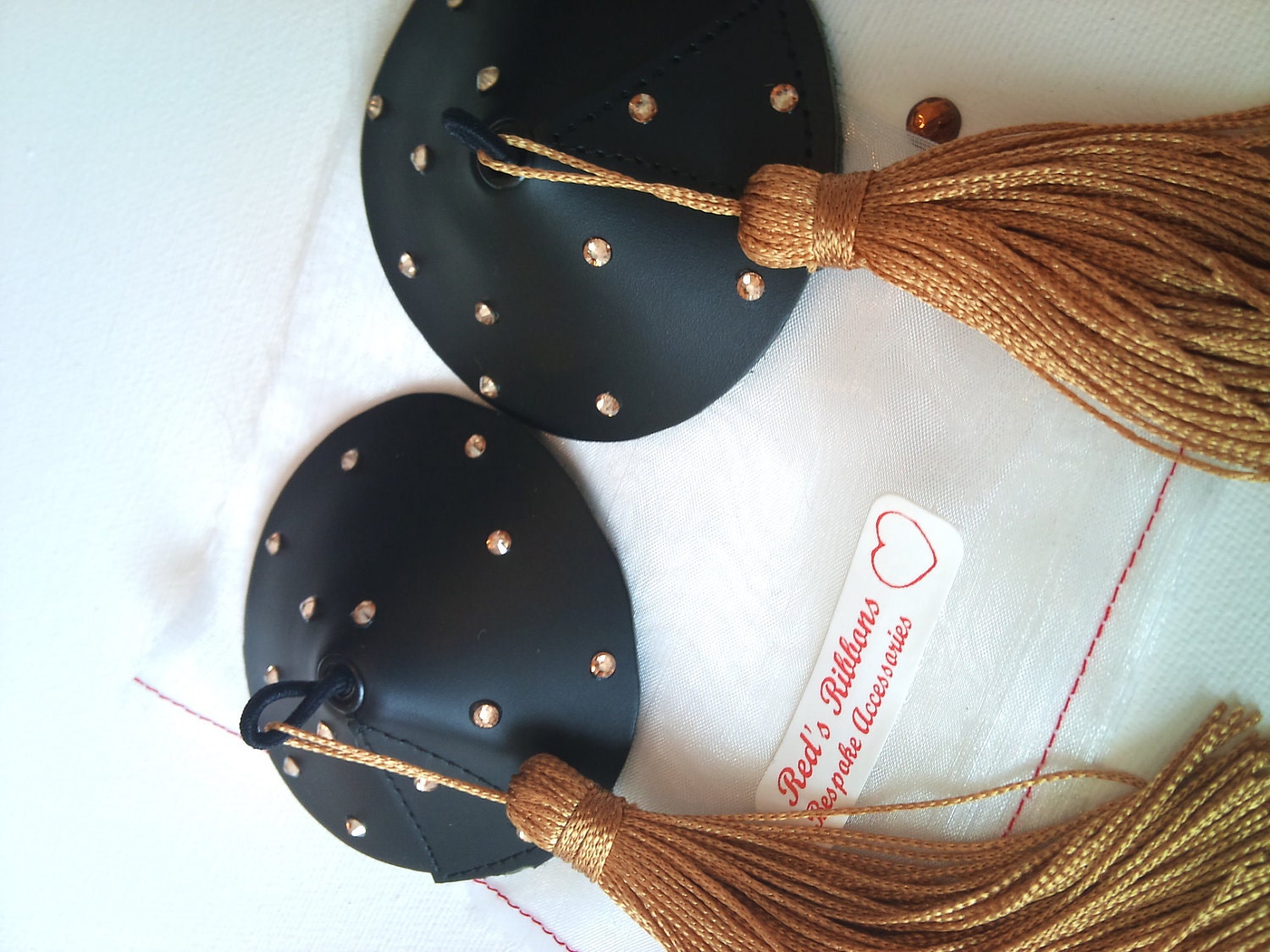 Nipple tassels gold black cush drive pro twirling