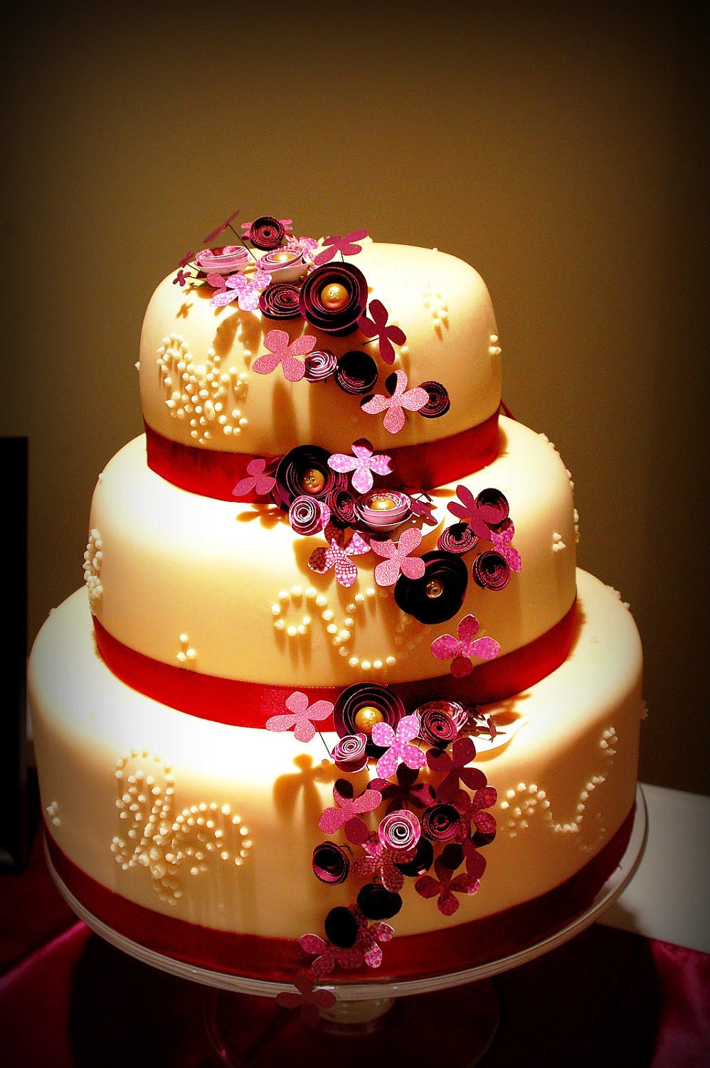 Wedding Paper Flower Cake Flowers - You pick the colors
