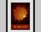 Travel Poster - The Seven Sister - Mars