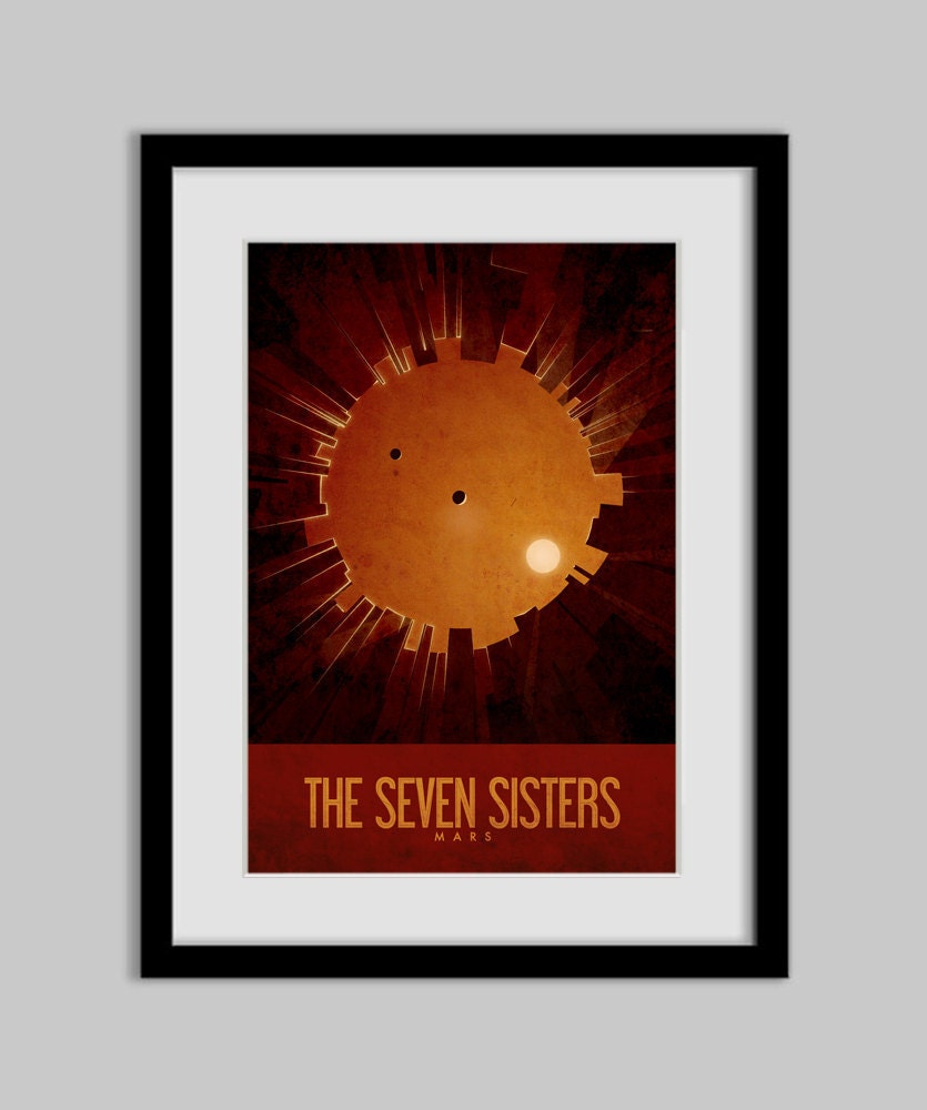 Travel Poster - The Seven Sister - Mars