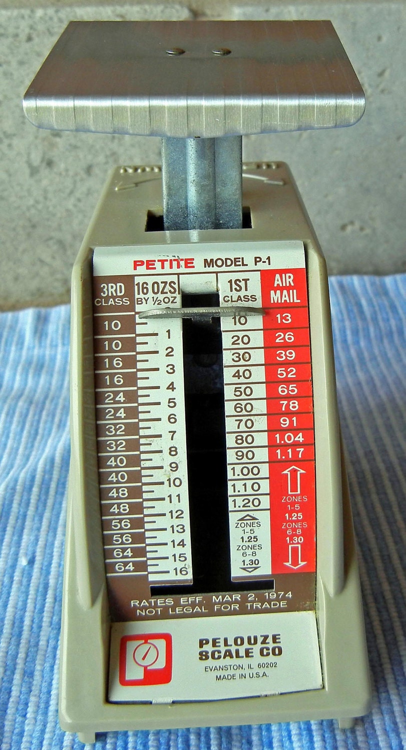 Vintage Pelouze Postage Scale 1970s Industrial Chic